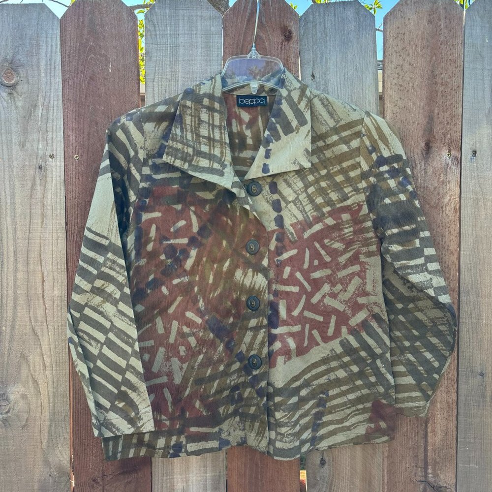 Beppa casual cotton jacket Lagenlook